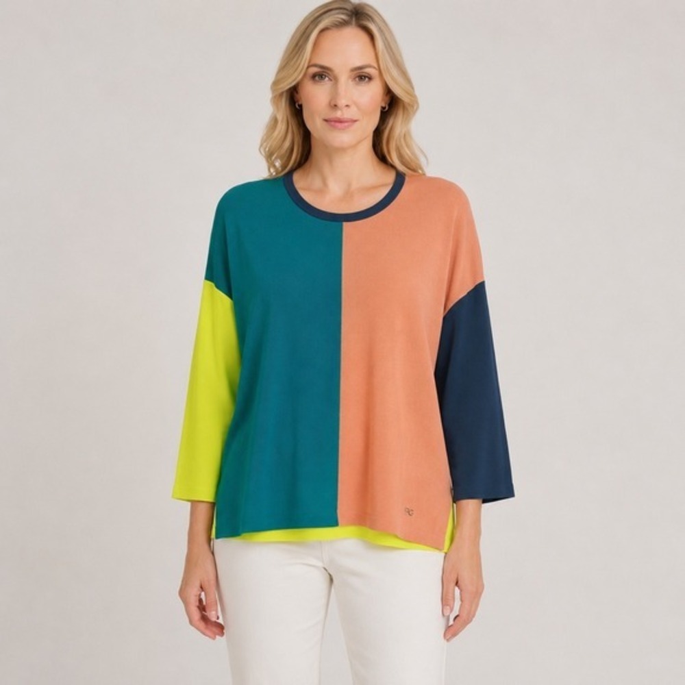 Purificacion Garcia Blouse Color block Designer Career Size Medium